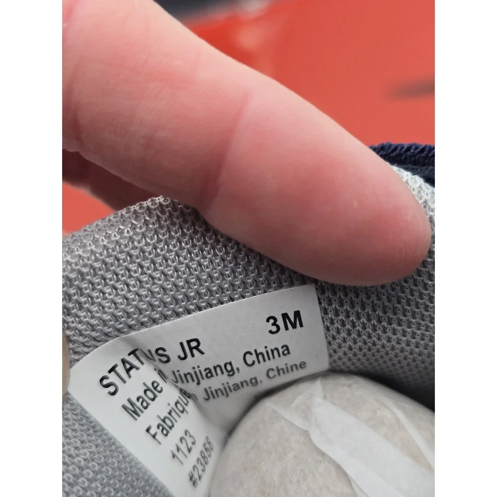 Deer Stags Boy's Status Jr Sneaker, Navy/orange Knit, Size 3 M Kid‎ Size